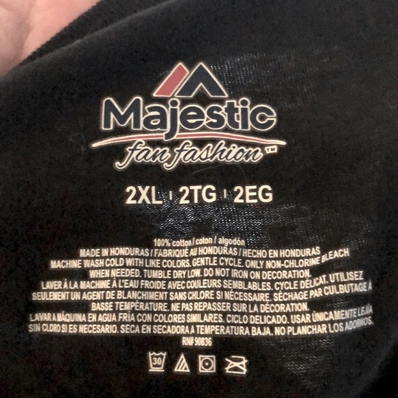 LK NW ⚾️ BLACK 100% COTTON BOSTON RED SOX POST-SEASON V-NECK TSHIRT Women’s 2X - Picture 5 of 5